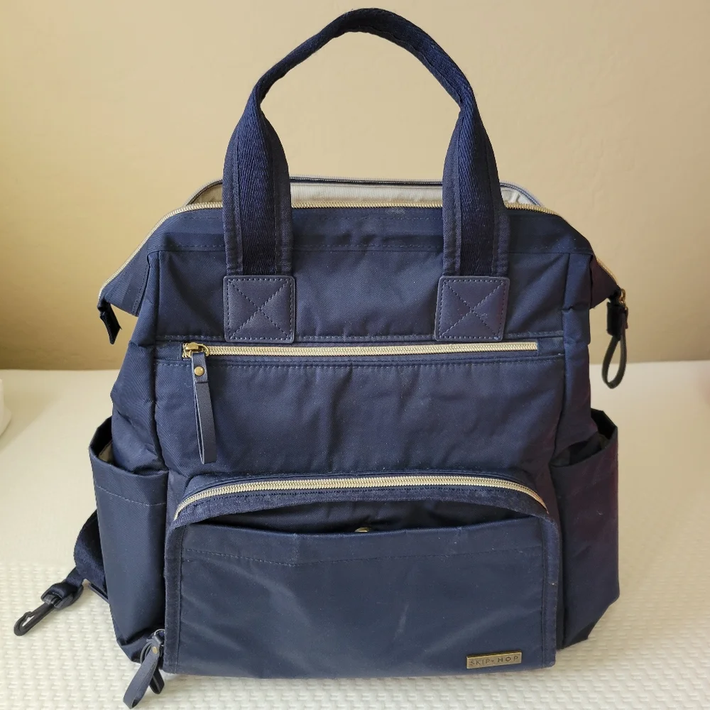 Skip Hop Navy Blue Diaper Backpack
